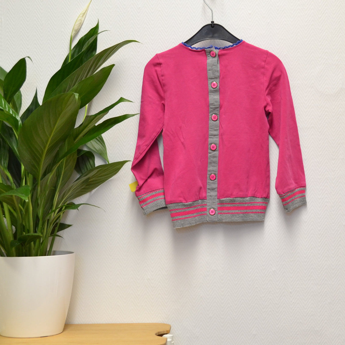 Mim-Pi Langarmshirt mit Paillettenherz – Pink – Gr. 122