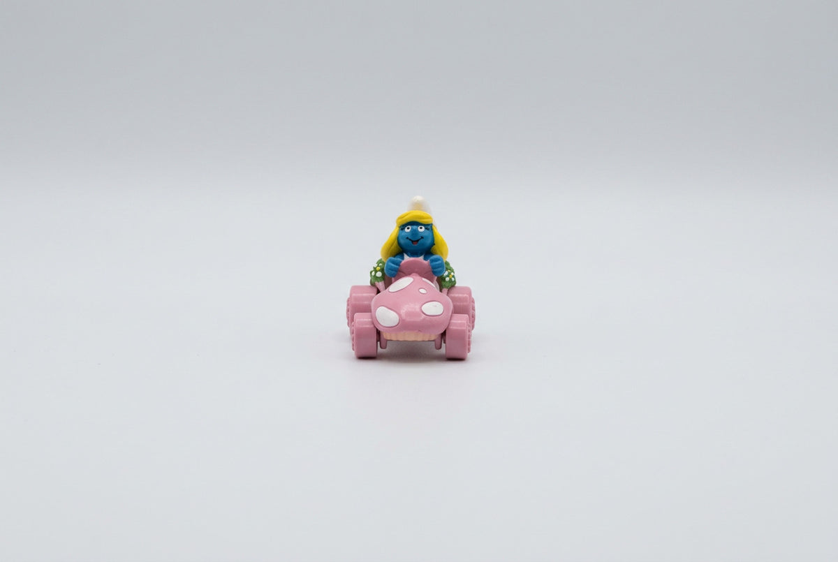 Schleich Schlumpfine im rosa Auto – Die Schlümpfe Sammelfigur mit Fahrzeug